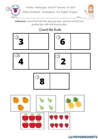 Maths Counting Activty K2-4