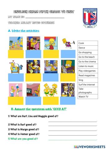 Fifth Grade Exam VI Unit