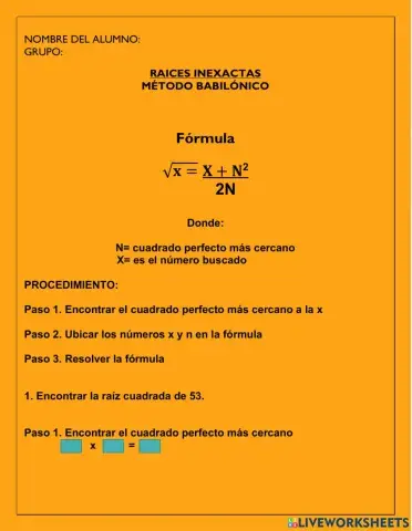 Raiz cuadrada. Método babilónico