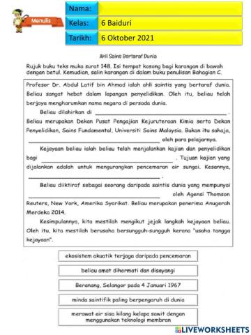 Ahli Sains Bertaraf Dunia