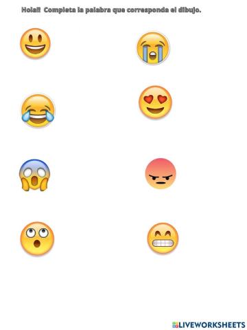 Reconocer emojis de las emociones