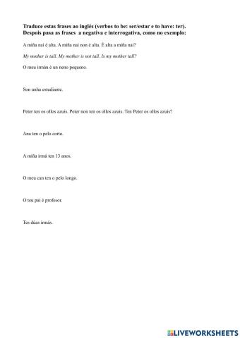 To be to have, translation