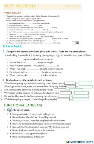 Think 3 - unit 2 - hard times - test yourself