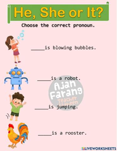 Personal pronouns (He She It - 2)