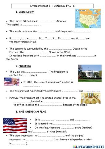 2nde - THE USA - General Facts