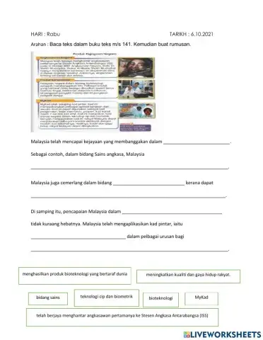 Tulis rumusan b.teks m-s 141