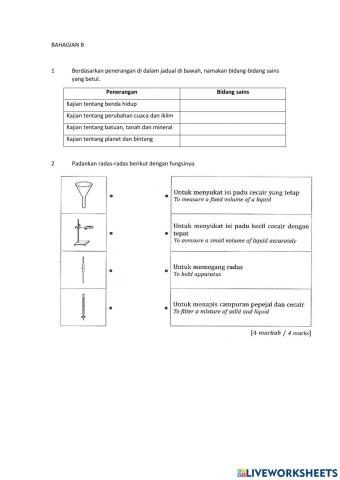 Tutorial Sains T1 Bab 1