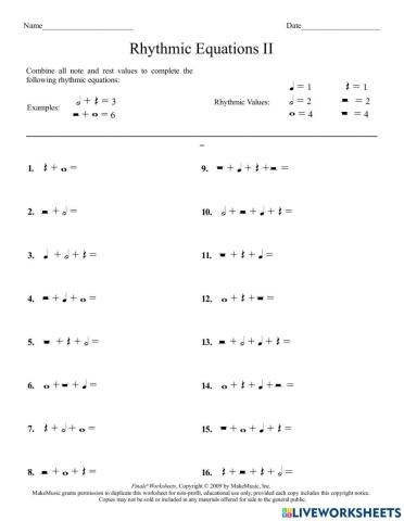 Rhythmic Equation -2