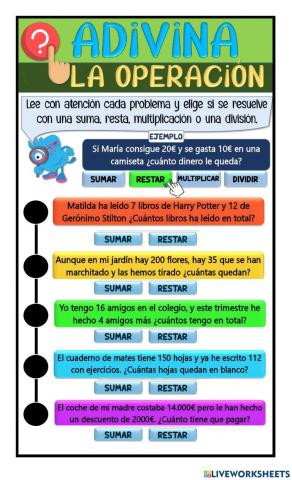 Adivina la operación