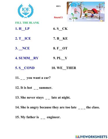 ioe 5 vong3 vocabulary 2021