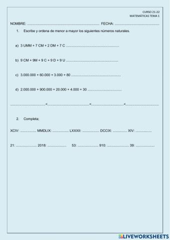 Composición de números