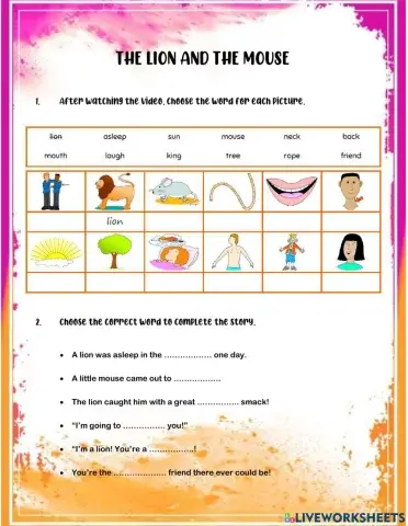 The lion and the mouse