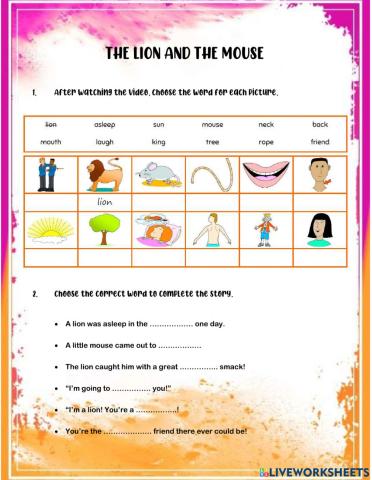 The lion and the mouse