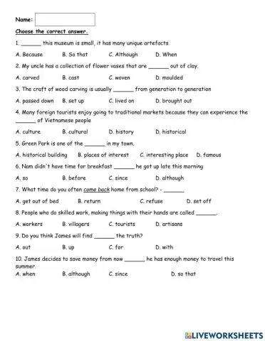 Unit 1: local environment