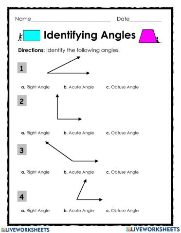 Recognise the angles