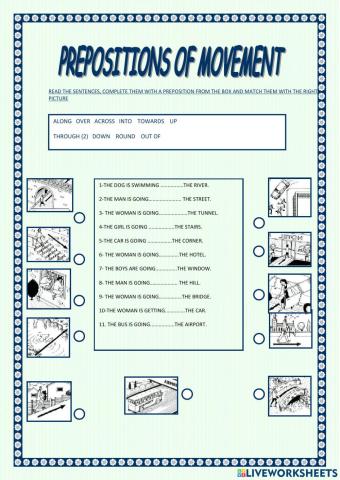 Prepositions of Movement