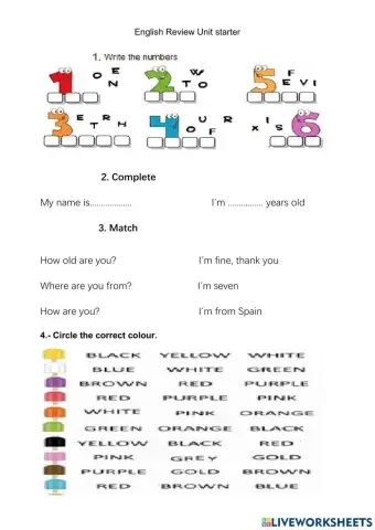 Review unit starter 2º