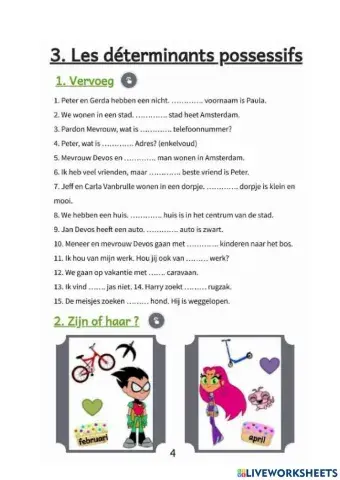 Bezittelijke voornaamwoorden