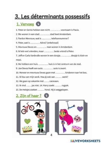 Bezittelijke voornaamwoorden