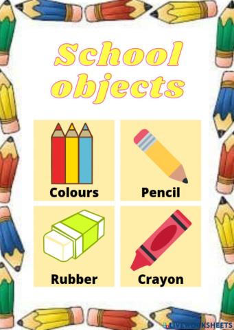 School objects-vocabulary