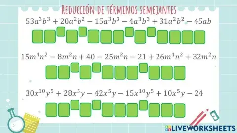 Reducción de términos semejantes