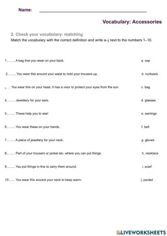 2. Check  your  vocabulary:  matching