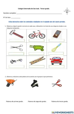 Evaluación segundo mes, cuarto período.