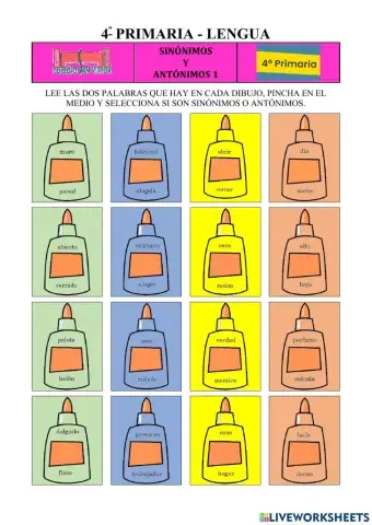 Sinónimos y antónimos 1