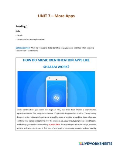 How do music identificction apps like Shazam work?