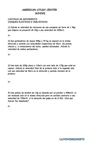 Cantidad de Movimiento