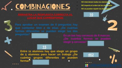 Combinaciones con y sin repetición