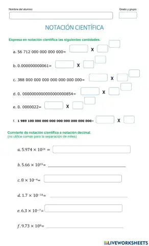 Notación científica