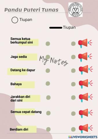 Isyarat Wisel Pandu Puteri