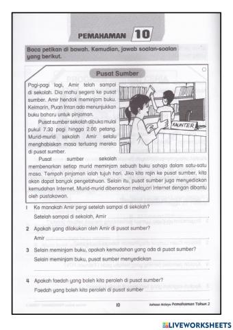 Latihan Pemahaman Tahun 2