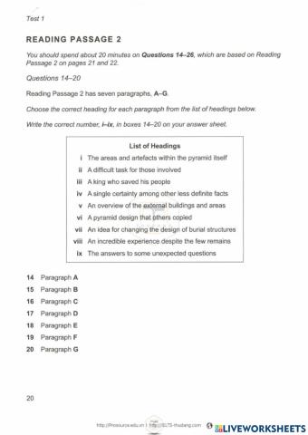 Cambridge 16- test 1-part 2
