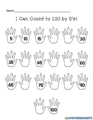 Count by 5 (Handprint 1)
