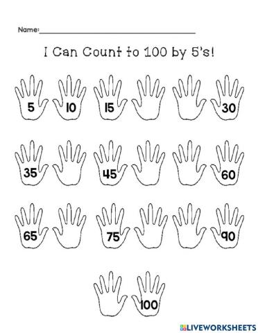 Count by 5 (Handprint 1)