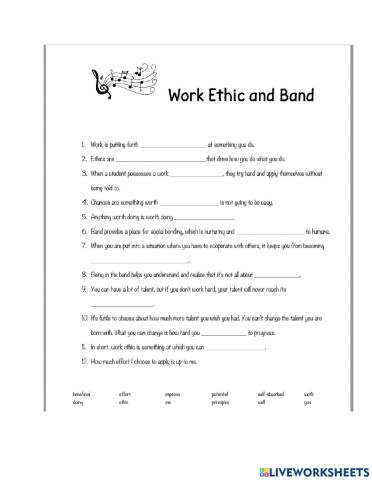 Work Ethic and Band