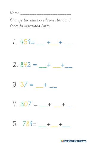 Standard to Expanded