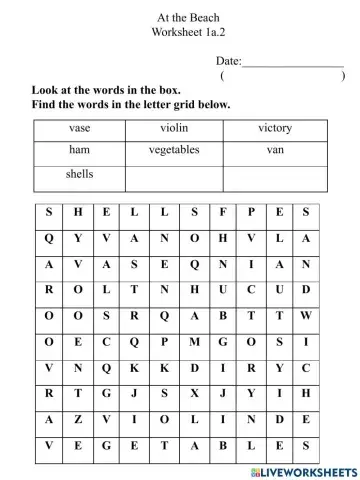 1a.2 V Word Search