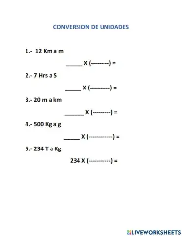 Conversion de unidades