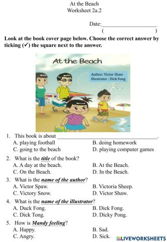 2a.2 Book Cover Worksheet