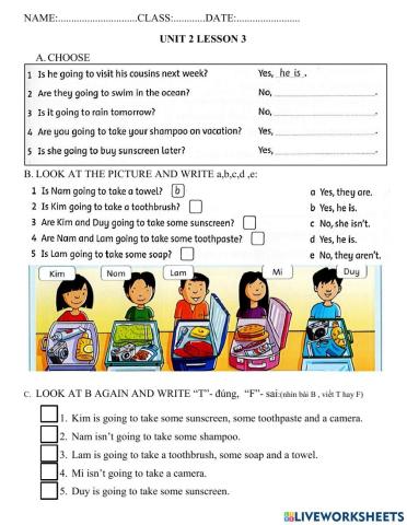 Unit 2 lesson 3 family & friends 5