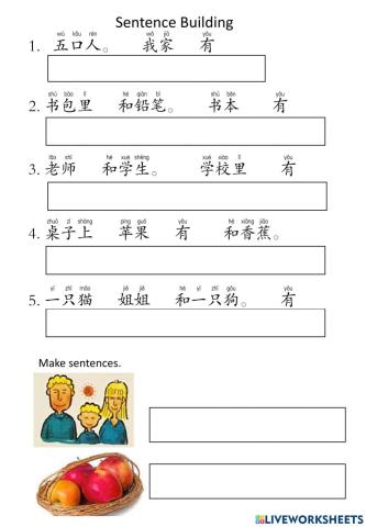 Making Sentences (有）