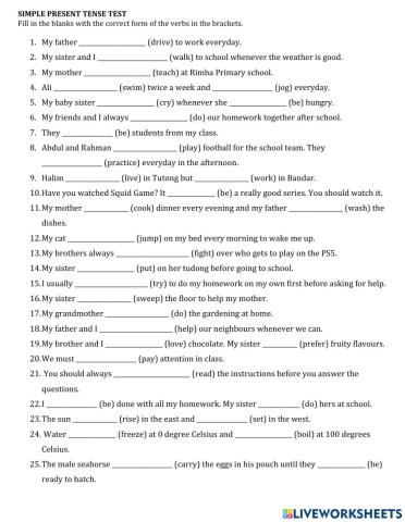 Simple Present Tense