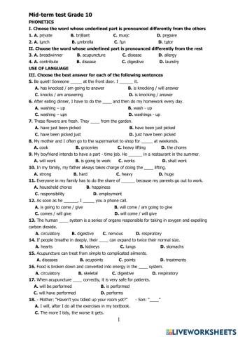 Mid-term test garde 10