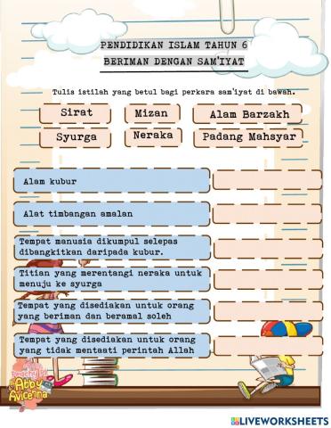 Beriman Dengan Sam'iyat Tahun 6