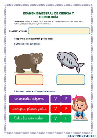 Examen de ciencia y t.