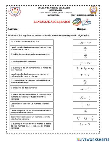 Lenguaje algebraico