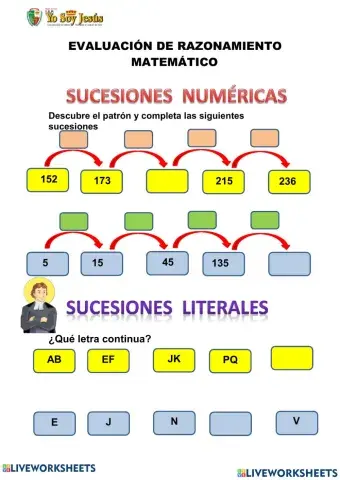 Evaluación bimestral de razonamiento matemático